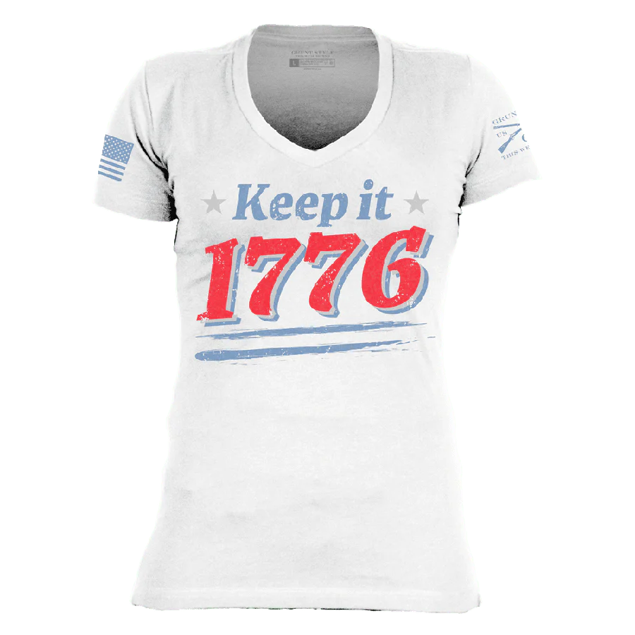 Women's Keep It 1776 V-Neck - White