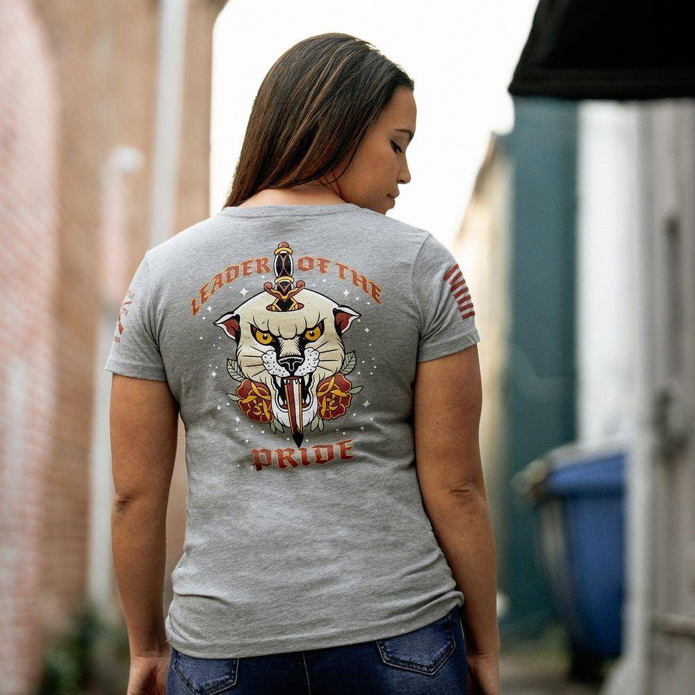 Women's Leader Of The Pride Slim Fit T-Shirt - Dark Heather Gray - Image 2