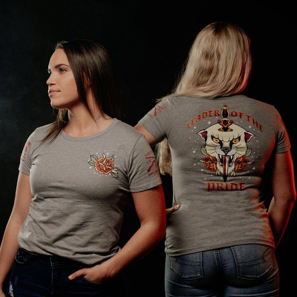 Women's Leader Of The Pride Slim Fit T-Shirt - Dark Heather Gray - Image 4