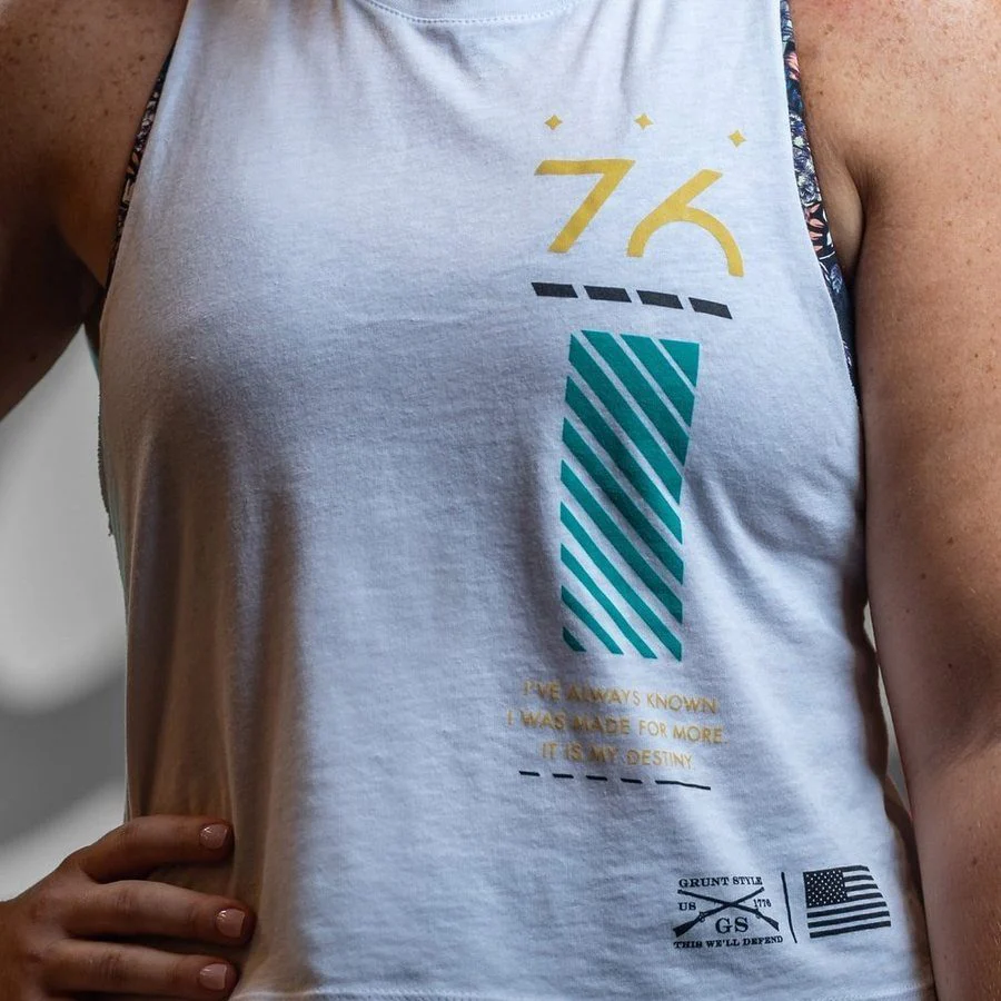 Women's Made For Power Racerback Cropped Tank - White - Image 3