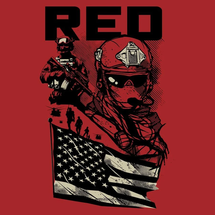 Women's Mission RED Slim Fit T-Shirt - Red - Image 4