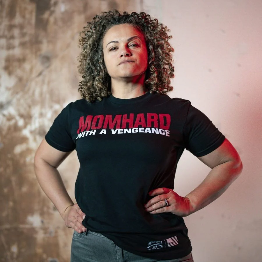 Women's Mom Hard Boyfriend Fit T-Shirt - Black - Image 5