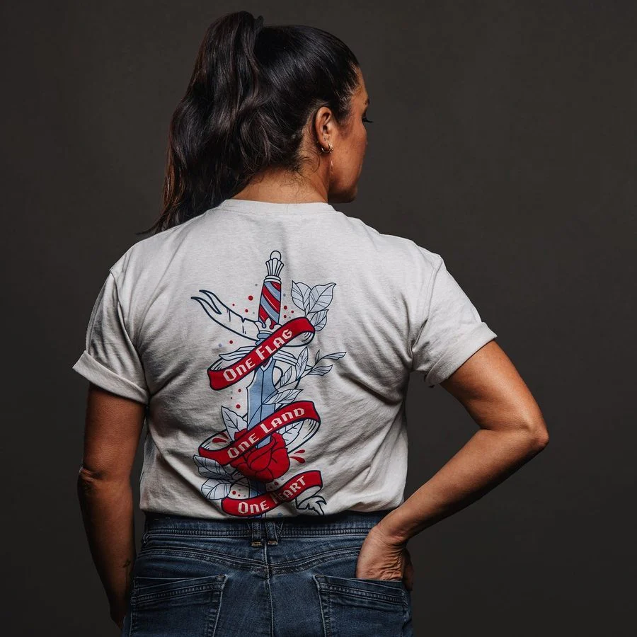 Women's One Flag Boyfriend Fit T-Shirt - Sand - Image 6