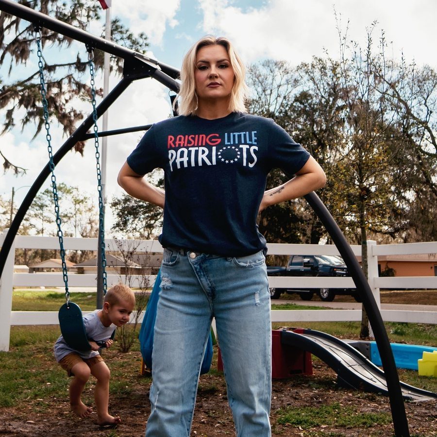 Women's Raising Little Patriots Boyfriend Fit T-Shirt - Midnight Navy - Image 2