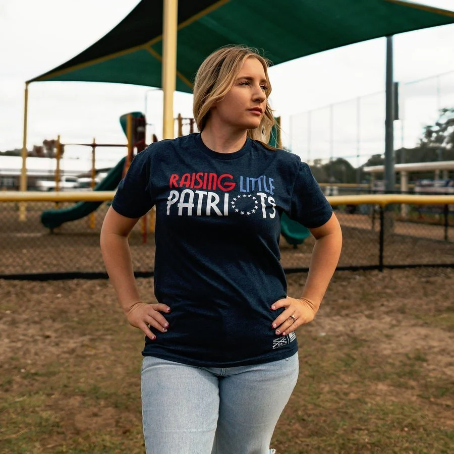 Women's Raising Little Patriots Boyfriend Fit T-Shirt - Midnight Navy - Image 3