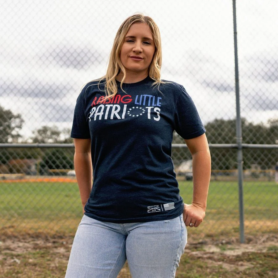 Women's Raising Little Patriots Boyfriend Fit T-Shirt - Midnight Navy - Image 4