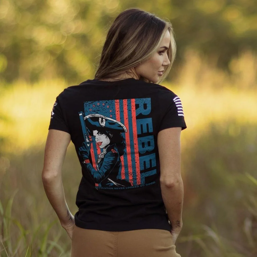 Women's Rebel Slim Fit T-Shirt - Black - Image 3