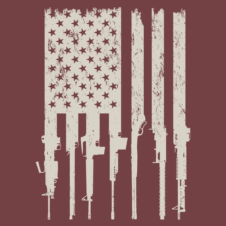 Women's Rifle Flag Boyfriend Fit T-Shirt - Red Plum - Image 3
