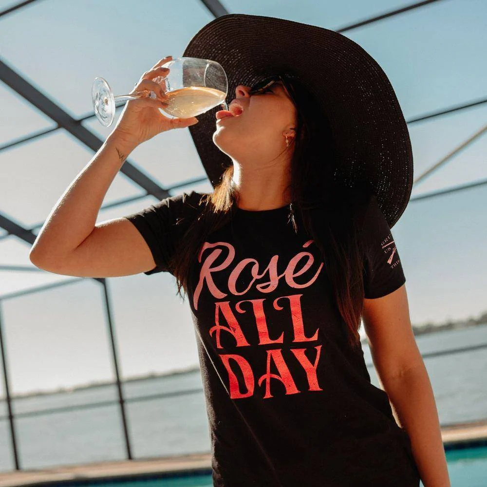 Women's Rosé All Day Slim Fit T-Shirt - Black - Image 5