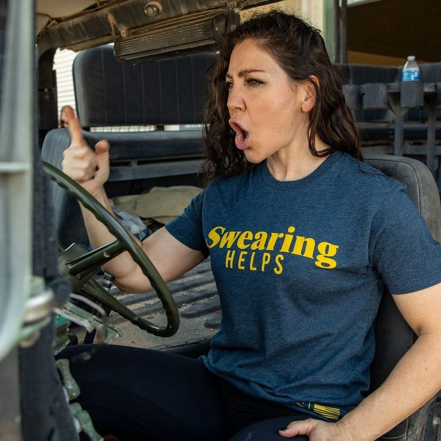 Women's Swearing Helps Boyfriend Fit T-Shirt - Midnight Navy - Image 5