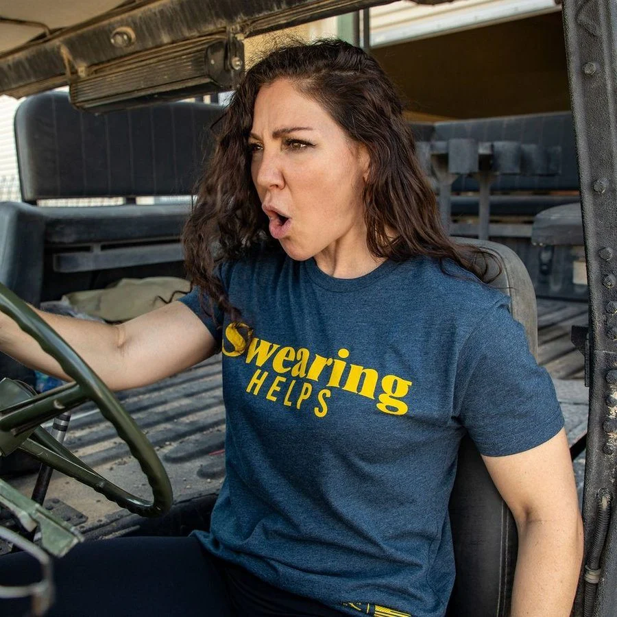 Women's Swearing Helps Boyfriend Fit T-Shirt - Midnight Navy - Image 6