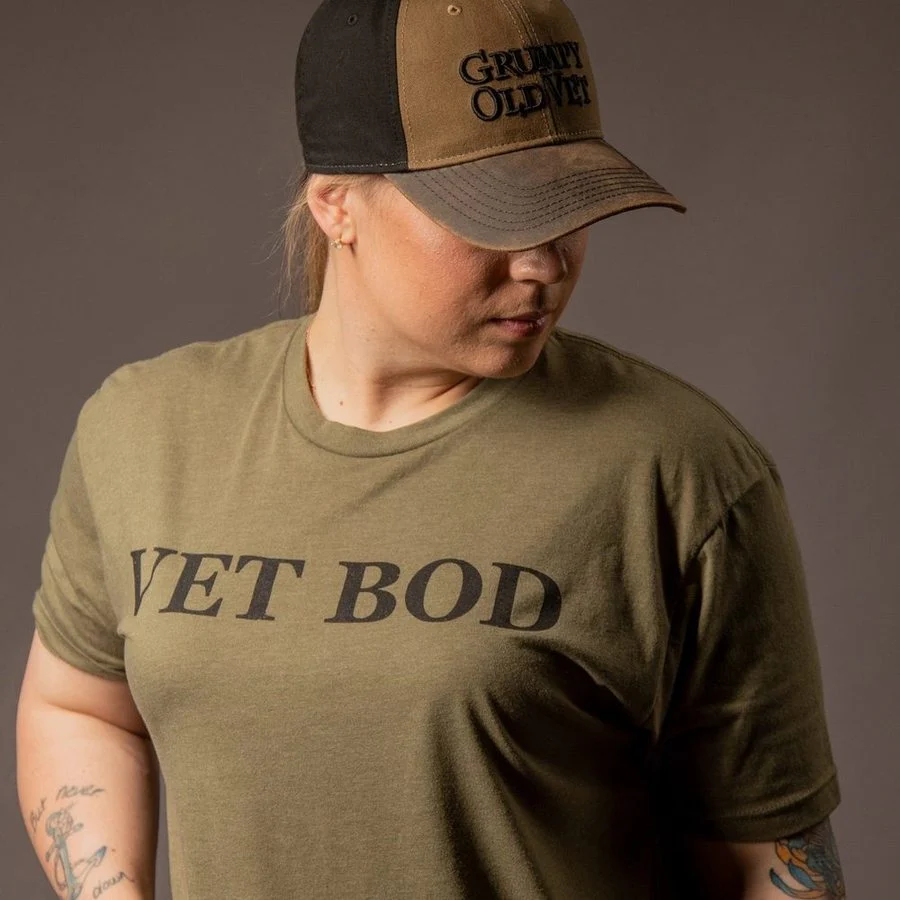 Women's Vet Bod Boyfriend Fit T-Shirt - Military Green - Image 5