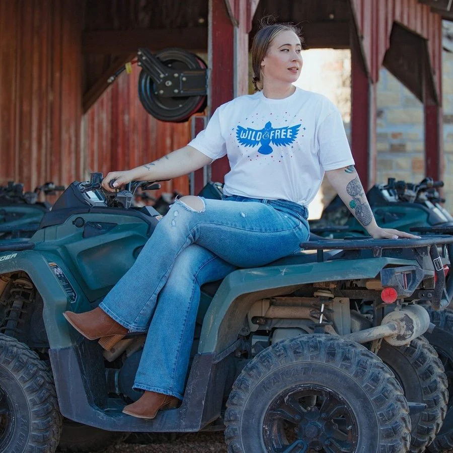 Women's Wild & Free Boyfriend Fit T-Shirt - White - Image 5